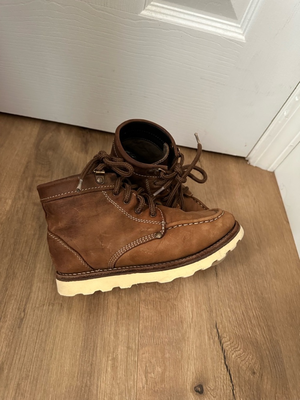 Old West Brown Leather Boots